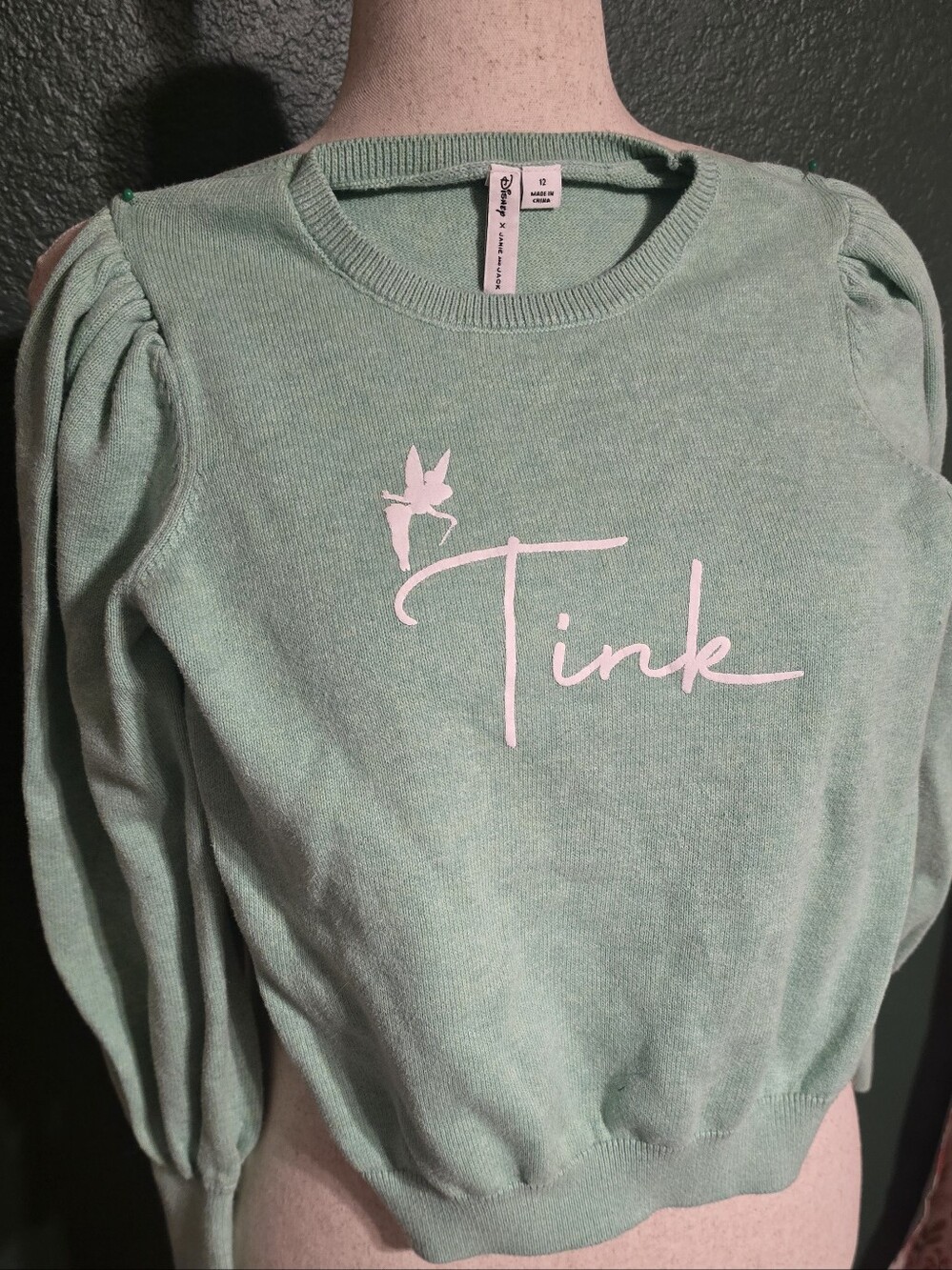 Janie And Jack Tink Mint Green Pullover Sweater Sz 12